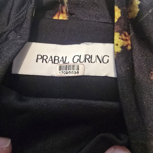 Prabal Gurung Long Sleeve Turtleneck Dress In Black Graphic Cocktail Mock Neck - Picture 7 of 12